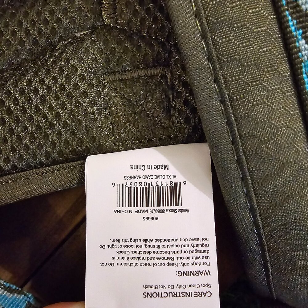 Vibrant Life Dog Harness XL Olive Camo Harness New NWT - Picture 9 of 11